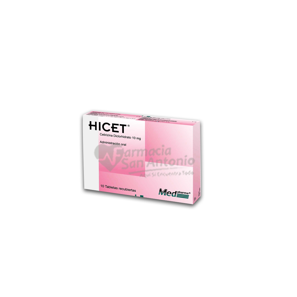 UNIDAD HICET 10MG X 10 TAB