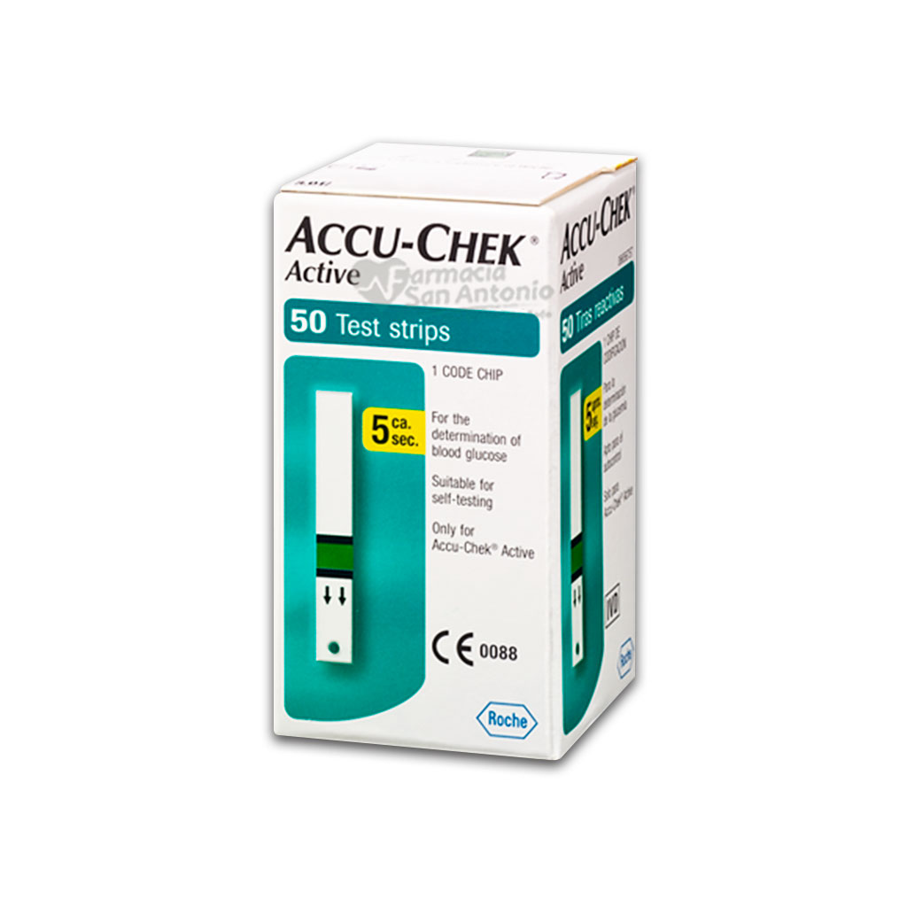 CINTAS ACCU-CHEK ACTIVE 50/CAJA S/DEV.