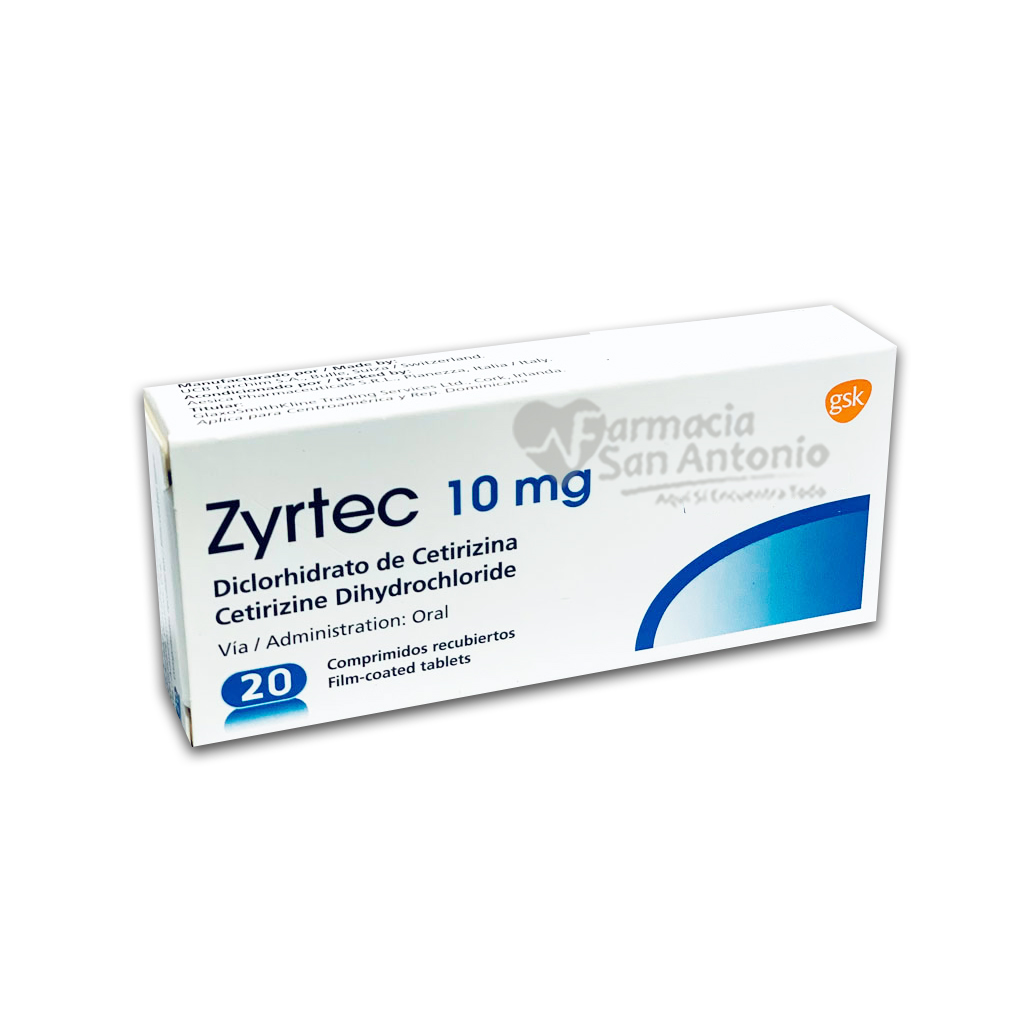 ZYRTEC 10MG X 20 COMP